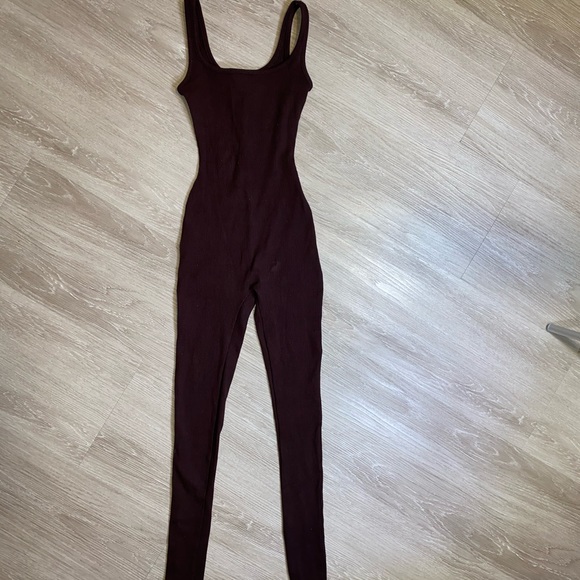 Naked Wardrobe the all snatched jumpsuit in brown sz Small - Picture 1 of 5